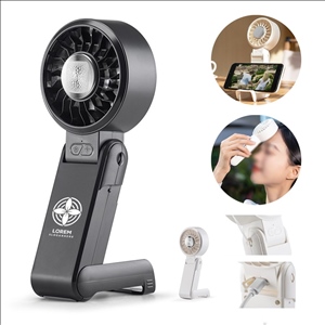 Ice Compress Handheld Fan with Foldable Stand